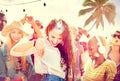 Friendship Dancing Bonding Beach Happiness Joyful Concept Royalty Free Stock Photo