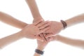 Friendship Day concept. Hands hit and join together Royalty Free Stock Photo