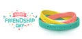 Friendship Day. Rubber bracelets for friend band
