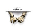 Friendship day with holding promise hand.