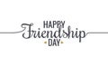 Friendship day lettering logo design background