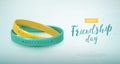 Friendship Day. Rubber bracelets for friend band