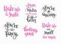 Friendship Family Romantic love lettering set