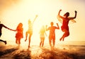 Friendship Freedom Beach Summer Holiday Concept Royalty Free Stock Photo