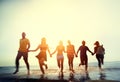 Friendship Freedom Beach Summer Holiday Concept Royalty Free Stock Photo