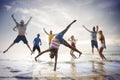 Friendship Freedom Beach Summer Holiday Concept Royalty Free Stock Photo