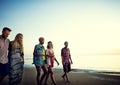 Friendship Freedom Beach Summer Holiday Concept Royalty Free Stock Photo