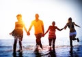 Friendship Freedom Beach Summer Holiday Concept Royalty Free Stock Photo