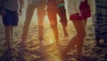 Friendship Freedom Beach Summer Holiday Concept Royalty Free Stock Photo