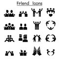 Friendship & Friend icon set