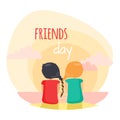 Friendship Fun Pastime with Loved Reliable Friend Royalty Free Stock Photo