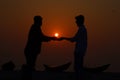 Friendship gols in kuakata sea beach in Bangladesh