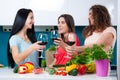 Friendship and good time over a glass of wine. Royalty Free Stock Photo