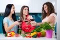 Friendship and good time over a glass of wine. Royalty Free Stock Photo