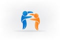 Friendship successful people icon logo Royalty Free Stock Photo