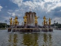 The Friendship of Nations Fountain Druzhba narodov at the All Russian Exhibition Centre in Moscow