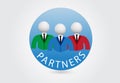 Friendship partners team logo vector design Royalty Free Stock Photo