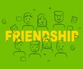 Friendship People Indicates Buddy Friendships And Network Royalty Free Stock Photo