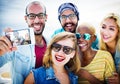 Friendship Selfie Happiness Beach Summer Concept