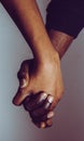 Friendship Symbol: Black People Holding Hands Together