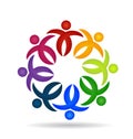 Friendship and teamwork, vector icon Royalty Free Stock Photo
