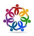 Friendship and teamwork, vector icon Royalty Free Stock Photo