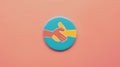 A friendship-themed badge design on a solid background Royalty Free Stock Photo