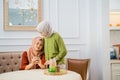 friendship between two Muslim women sympathize when friend is sad Royalty Free Stock Photo