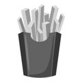 Fries icon, gray monochrome style