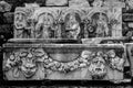 Frieze with relief of Aphrodisias Afrodisias Ancient City in Caria, Karacasu, Aydin, Turkey.