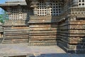 Friezes of animals, scenes from mythological episodes from Ramayana and Mahabharata, at the base of temple, Hoysaleshwara temple,