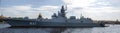 Frigate Admiral of the Fleet Kasatonov at the pier in St. Petersburg