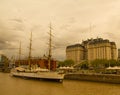 Frigate President Sarmiento. Buenos Aires port. Argentina Royalty Free Stock Photo