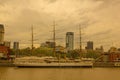 Frigate President Sarmiento. Buenos Aires port. Argentina Royalty Free Stock Photo