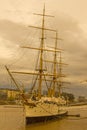 Frigate President Sarmiento. Buenos Aires port. Argentina Royalty Free Stock Photo