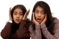 Frightened indian girls