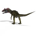 Frightening dinosaur cryolophosaurus With Royalty Free Stock Photo