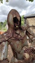 Scary Skeleton Knight and Horned Beast, Wymondham, Norfolk, UK