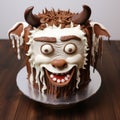 Frightful Folklore: Chocolate Bear Face Birthday Cake