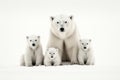 Frigid Polar bears snow arctic. Generate Ai