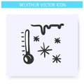 Frigid temperature icon. Subzero temperature