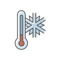 Frigid temperature RGB color icon