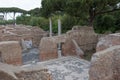 Frigidarium with the mosaic of Scilla, Baths of Neptune, Ostia Antica, Province of Rome, Lazio, Italy