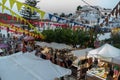 Frigiliana, Malaga, Spain, August 27, 2022: town celebrating the festival of the three cultures