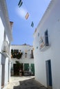 Beautiful Frigiliana village, southern Spain.Charming narrow alley in the old town