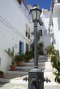 Charming Frigiliana village, southern Spain. Low level shot of the old town..