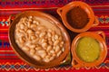 Frijoles, soup of beans mexican food, mexico city Royalty Free Stock Photo