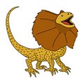 Frill-Necked Lizard vector illustration
