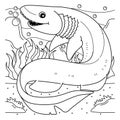 Frilled Shark Coloring Page for Kids