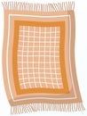 Fringed kitchen rug. Mat for setting table and laying under hot dishes. Object for kitchen interior